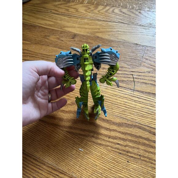 Transformers 4 Age of Extinction Slash Dinosaur Raptor Action Figure Blue Green - Picture 3 of 3